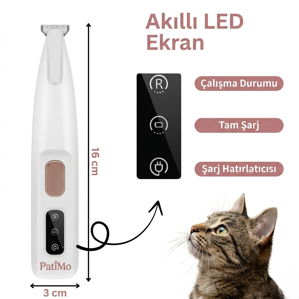 PatiMo™ Kedi Bakım ve Traş Makinesi