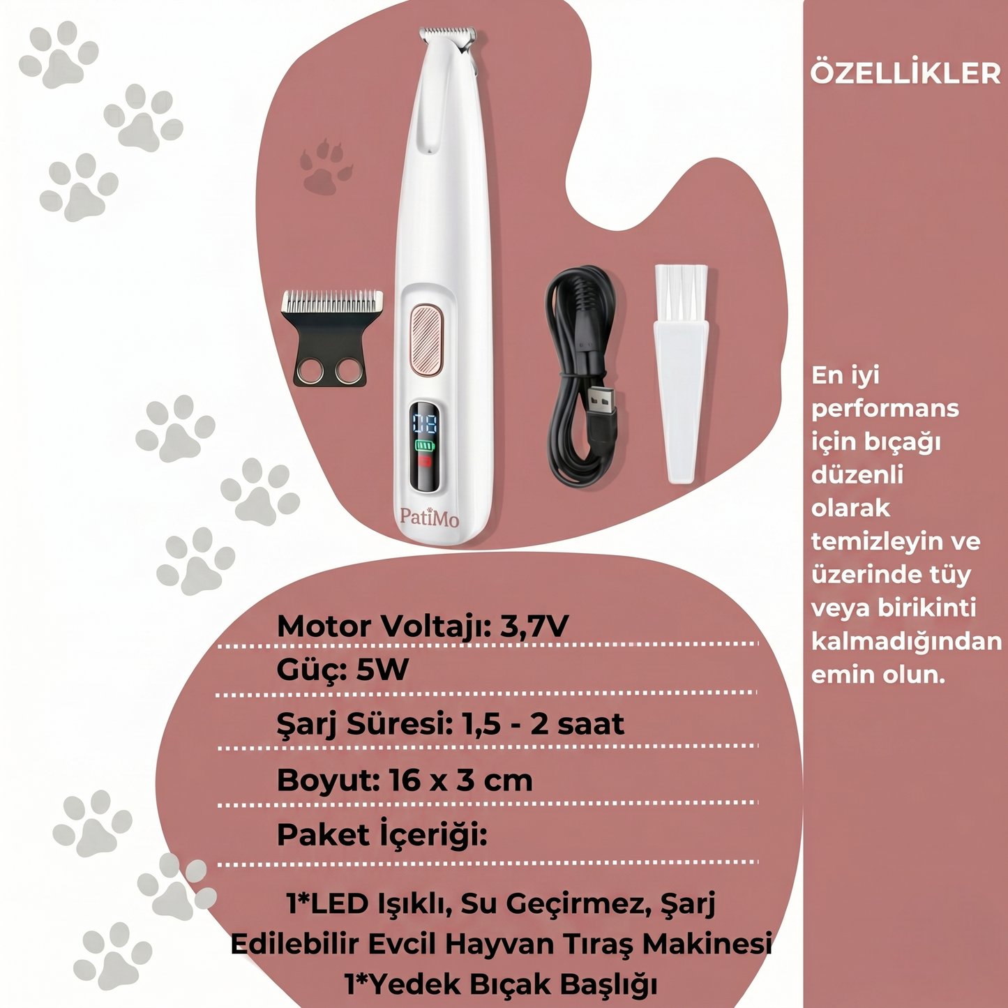 PatiMo™ Kedi Bakım ve Traş Makinesi